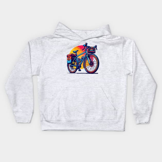 Touring Bike Kids Hoodie by Vehicles-Art